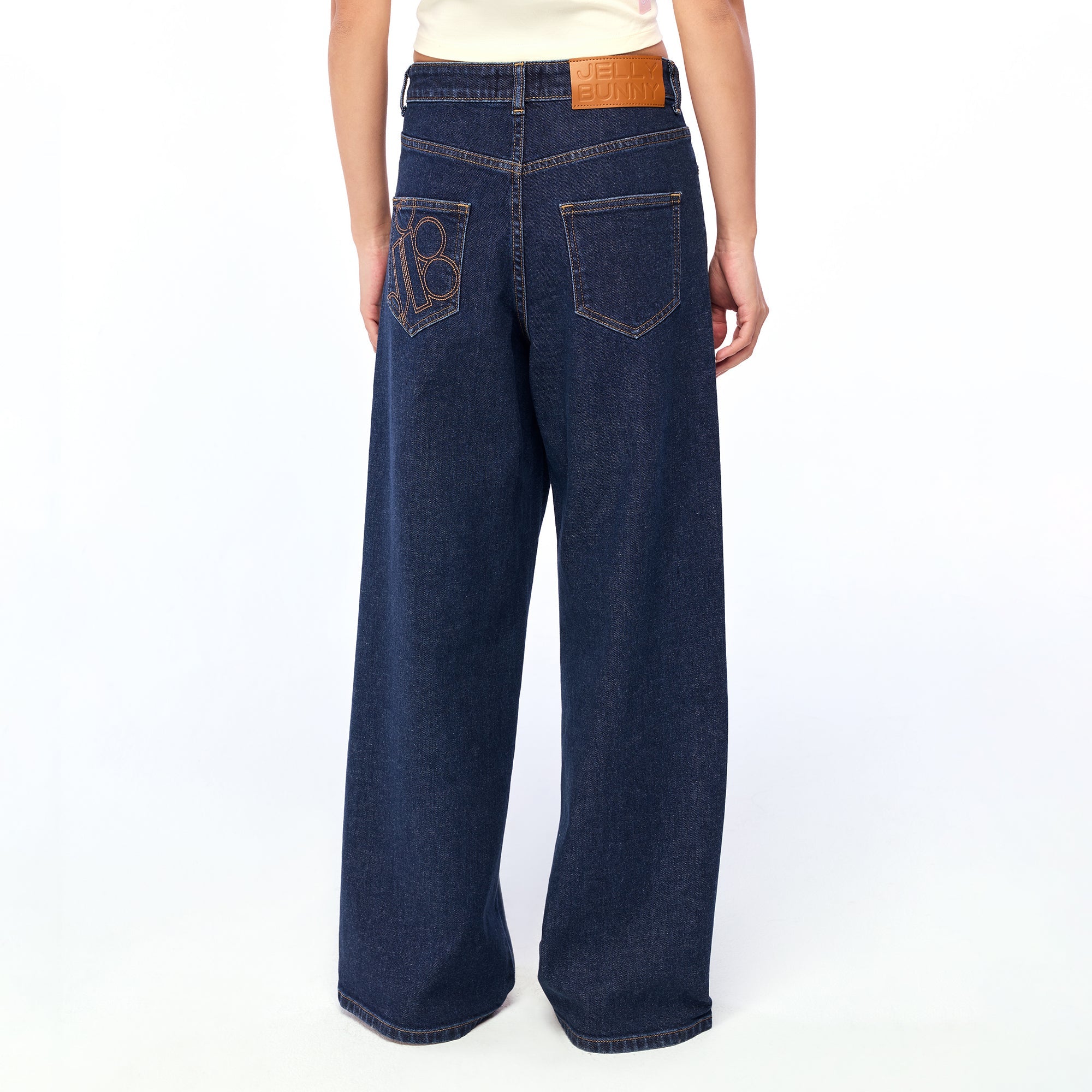 กางเกงเดนิมทรงรีแล็กซ์ Blue