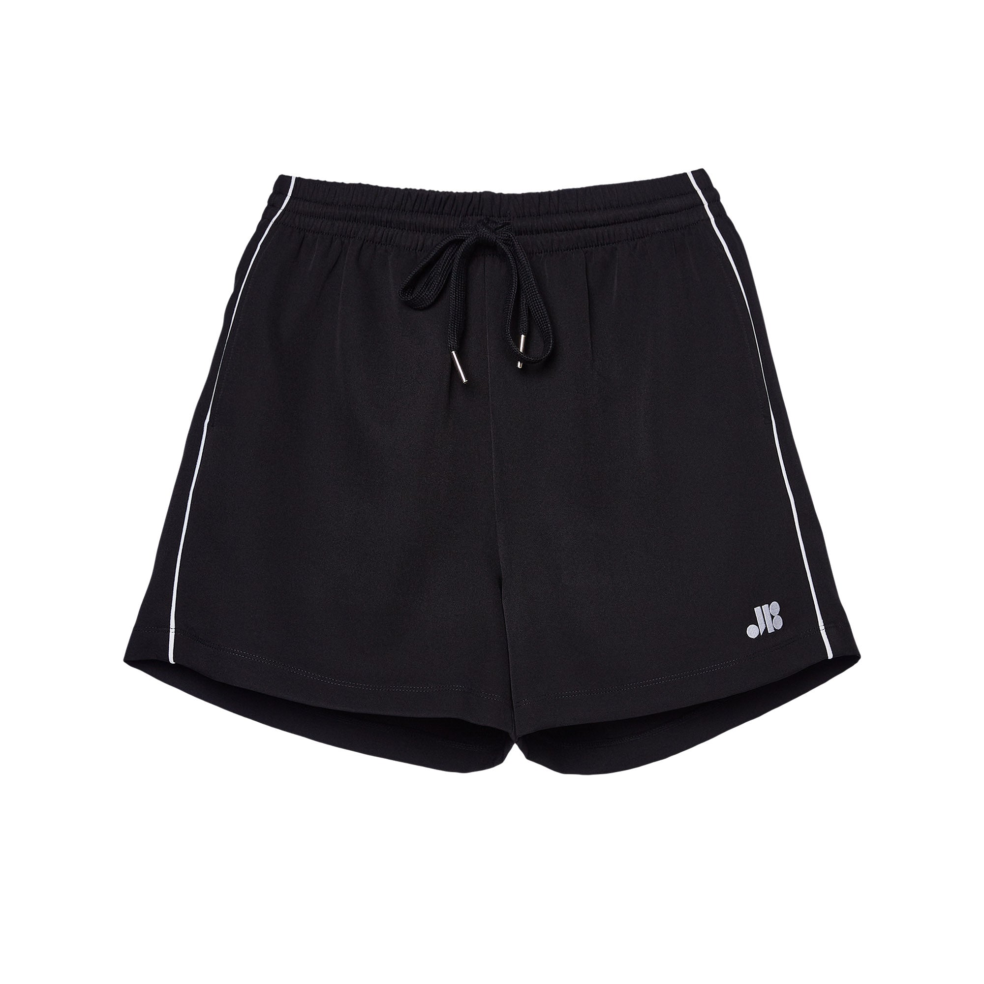 กางเกงขาสั้นปักโลโก้ Black