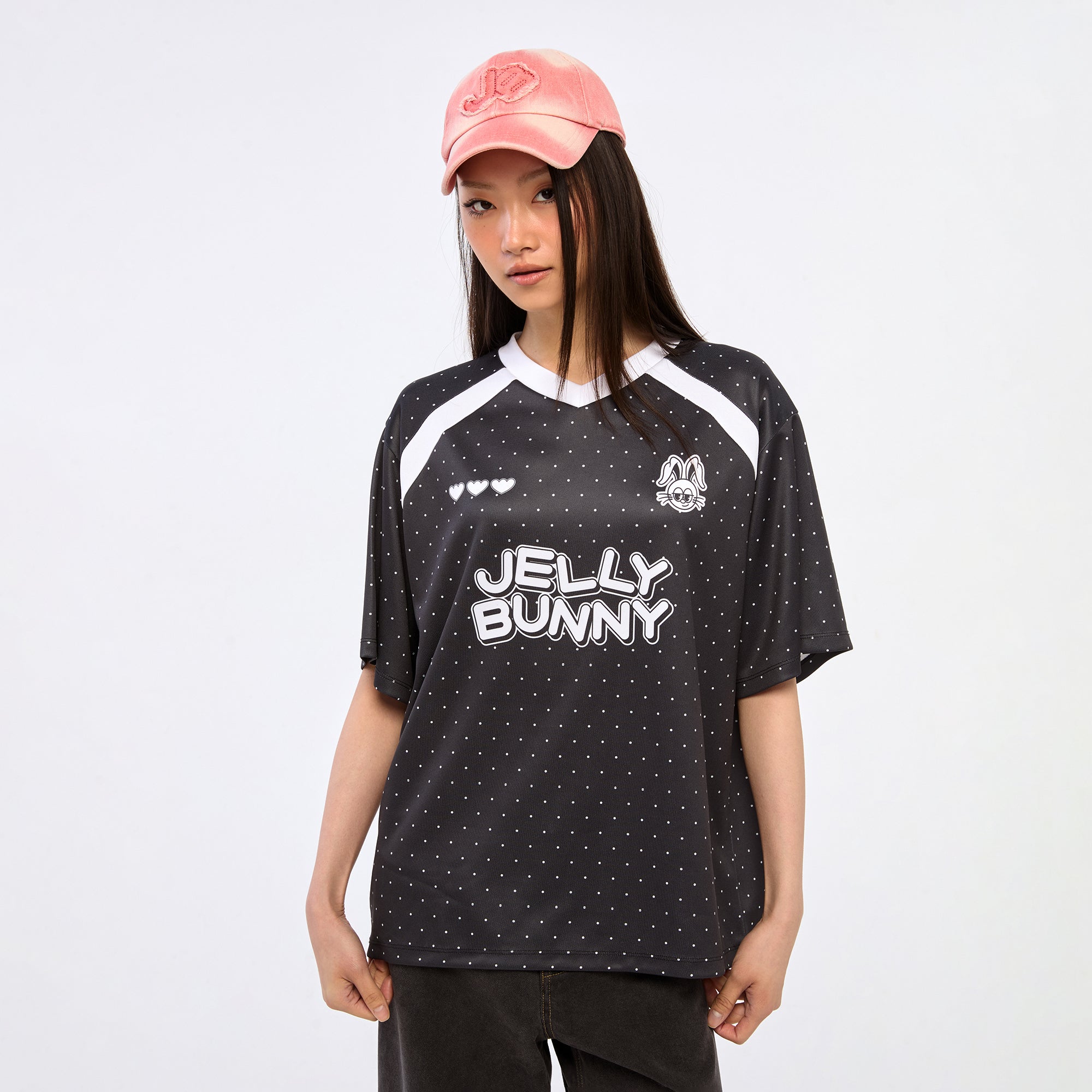 Polkadot Football T-Shirt Black