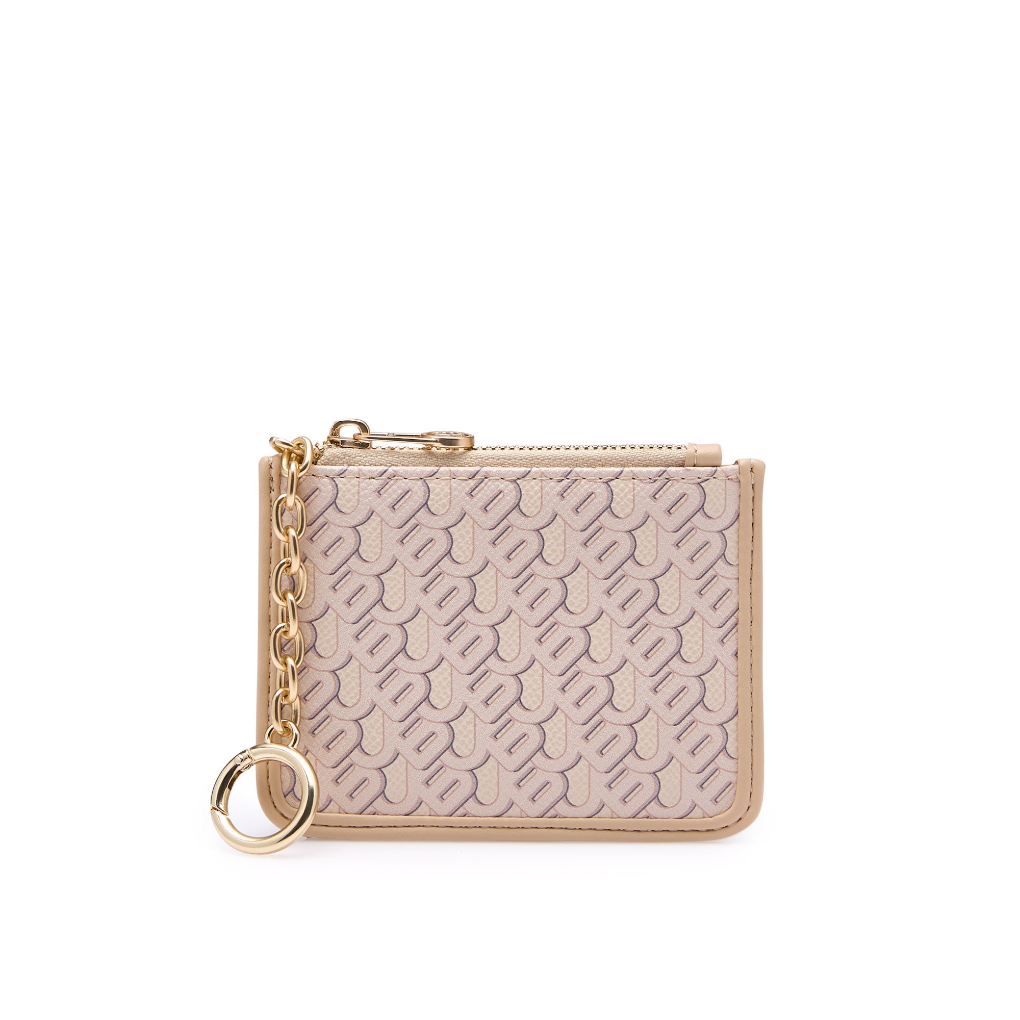 กระเป๋าสตางค์ทรงสั้น Gemin Printed Beige