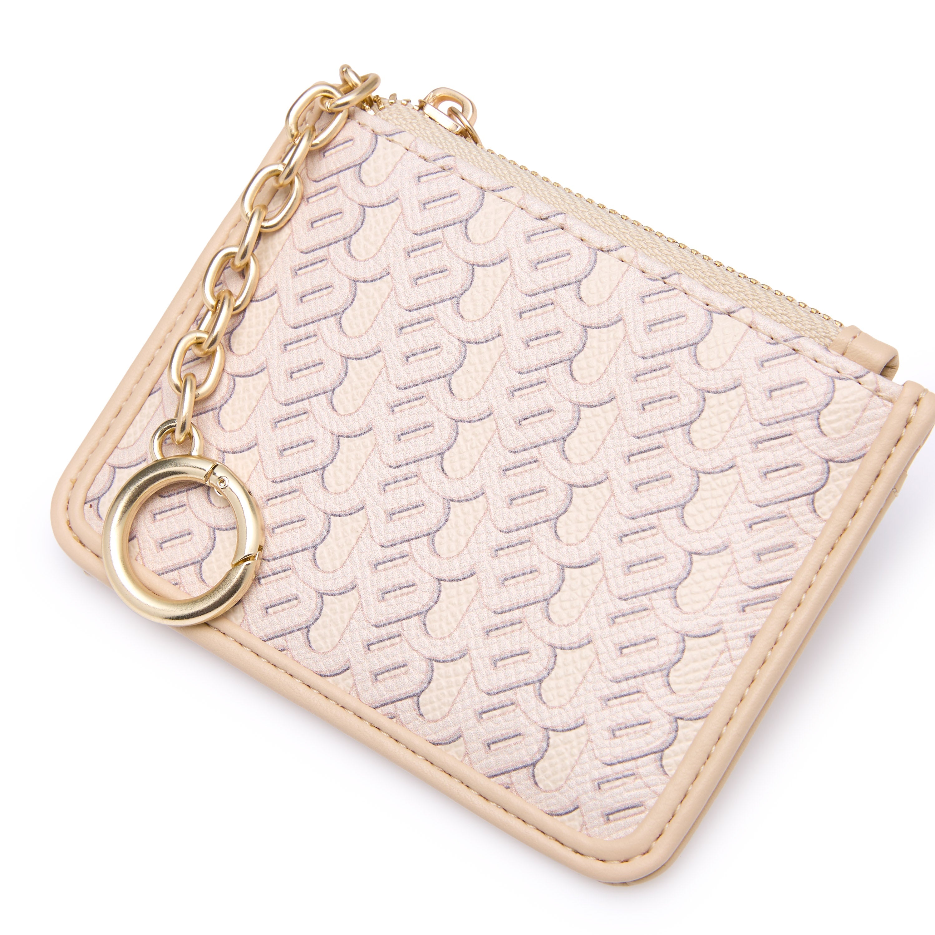 กระเป๋าสตางค์ทรงสั้น Gemin Printed Beige