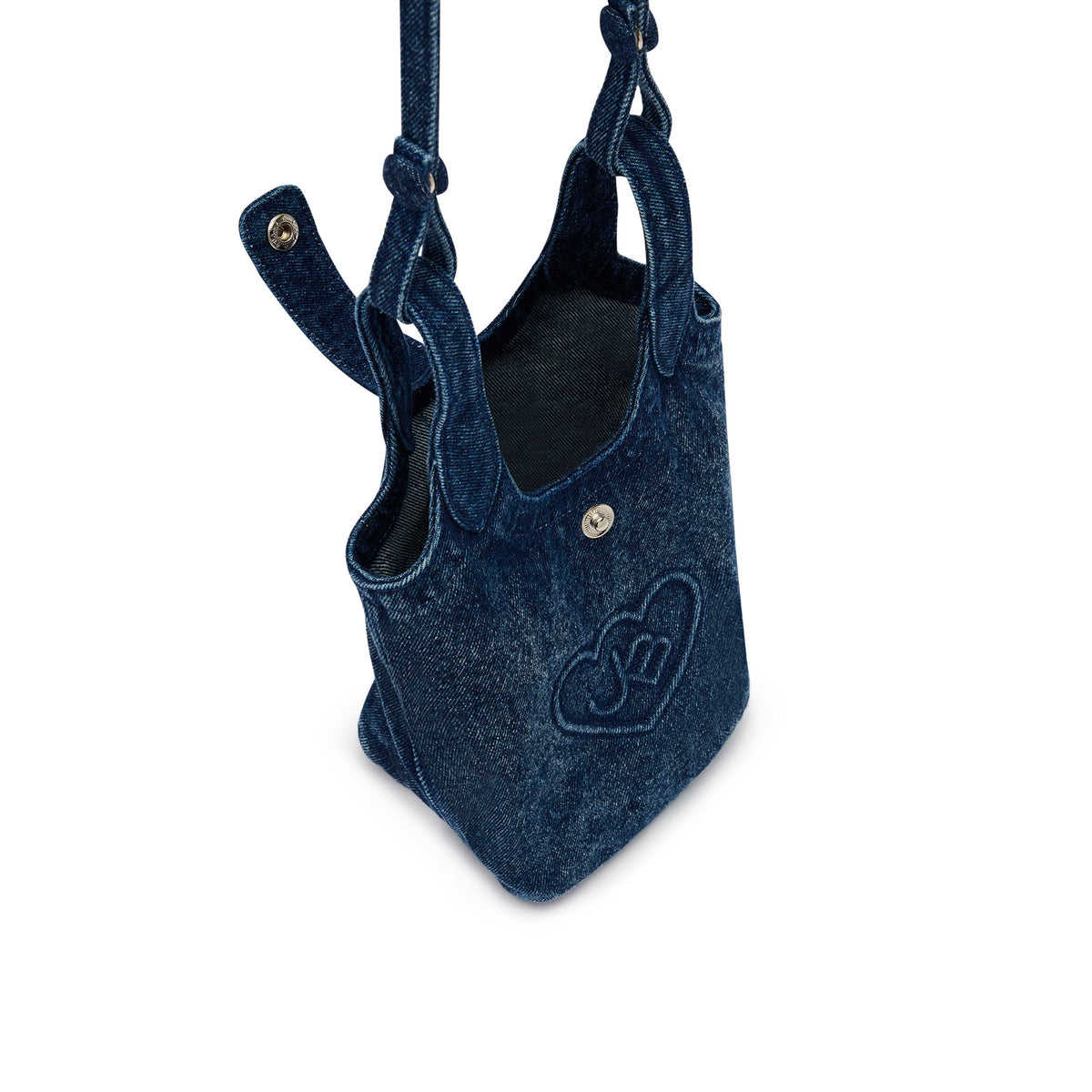 Mona Denim S Crossbody Bag Blue