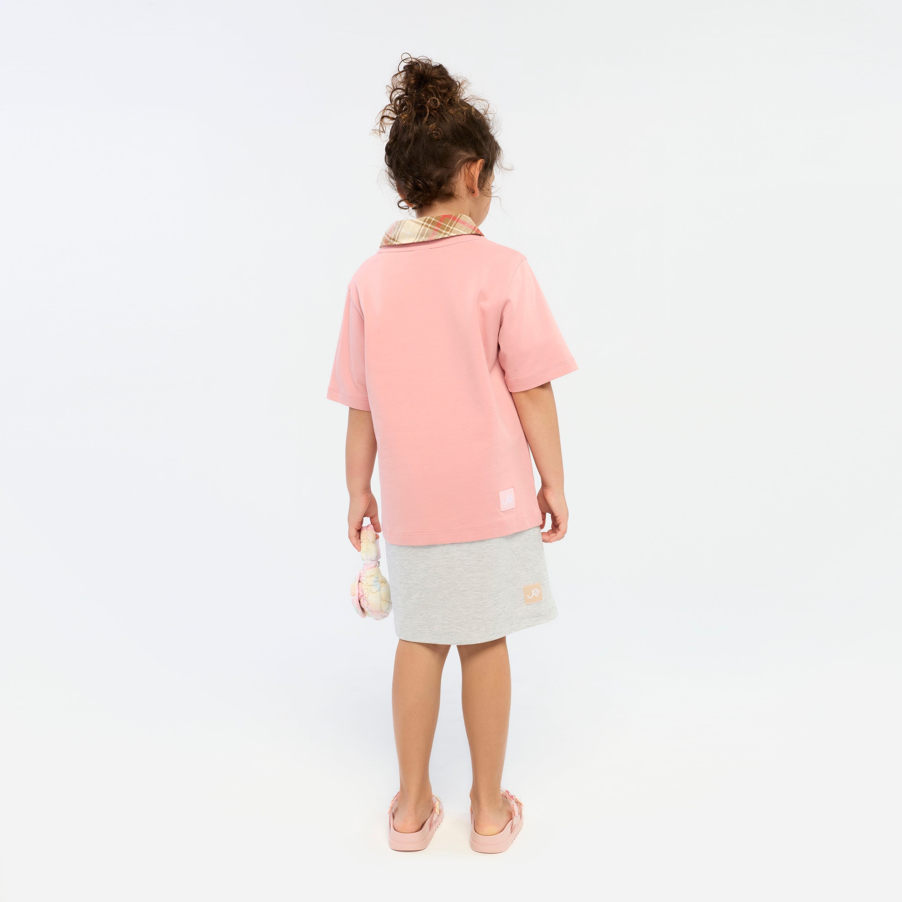 เสื้อยืดแขนสั้น Jeremy สำหรับเด็กผู้หญิง Peach