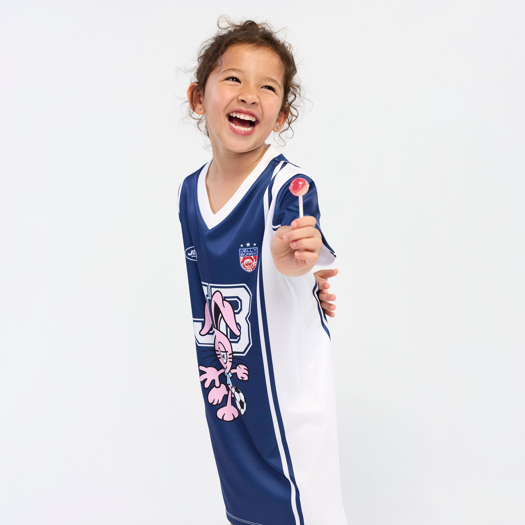 Jeremy Football Dress For Mini Girls Printed Navy