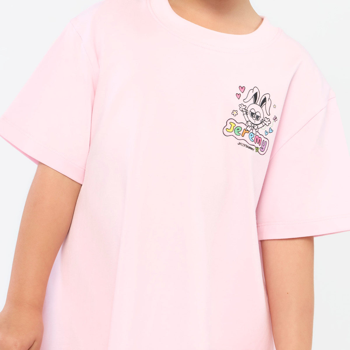 เดรสลาย Bunny Doodle Graphic สำหรับเด็กผู้หญิง Pink