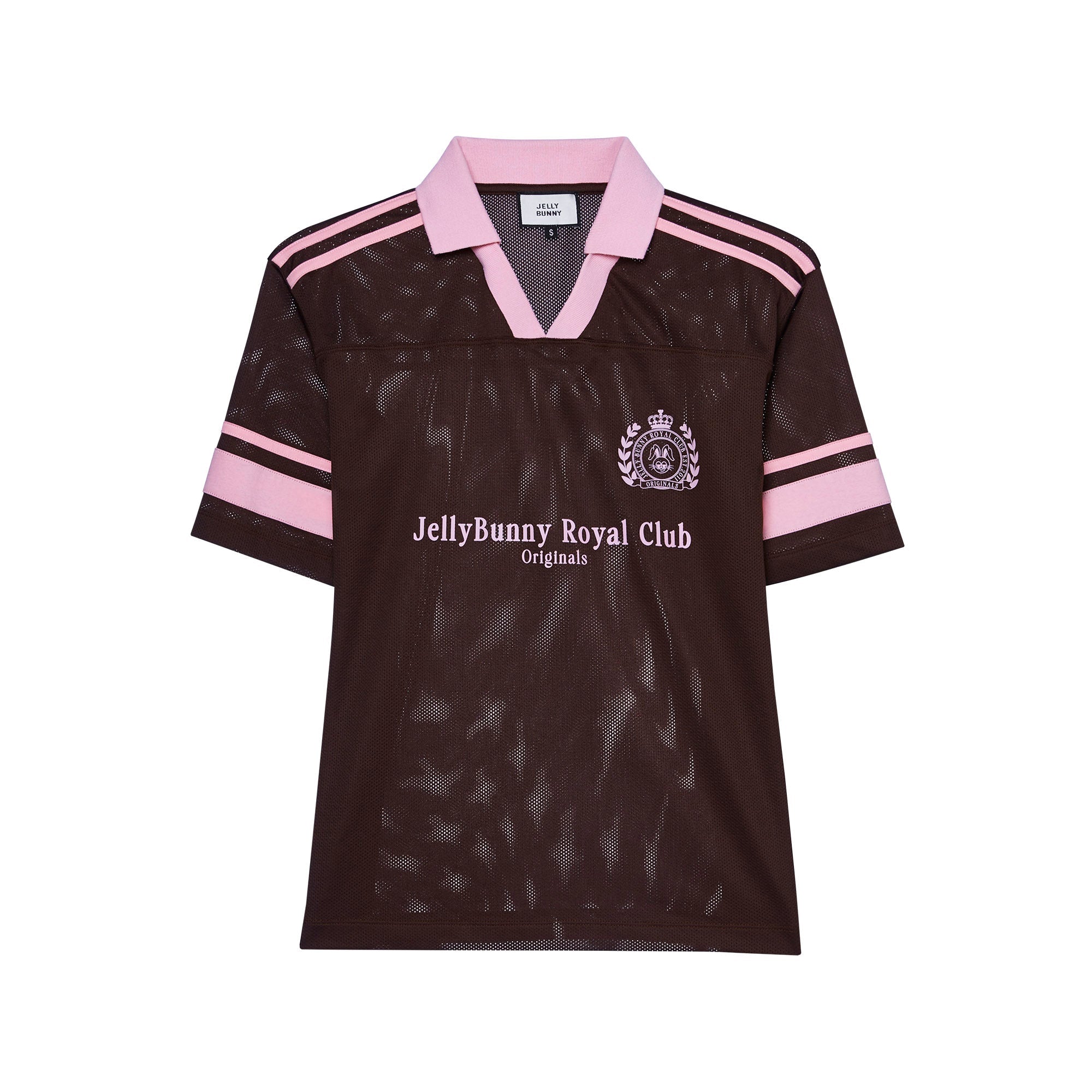 เสื้อโปโลผ้าตาข่ายลายพิมพ์ Royal Club Brown