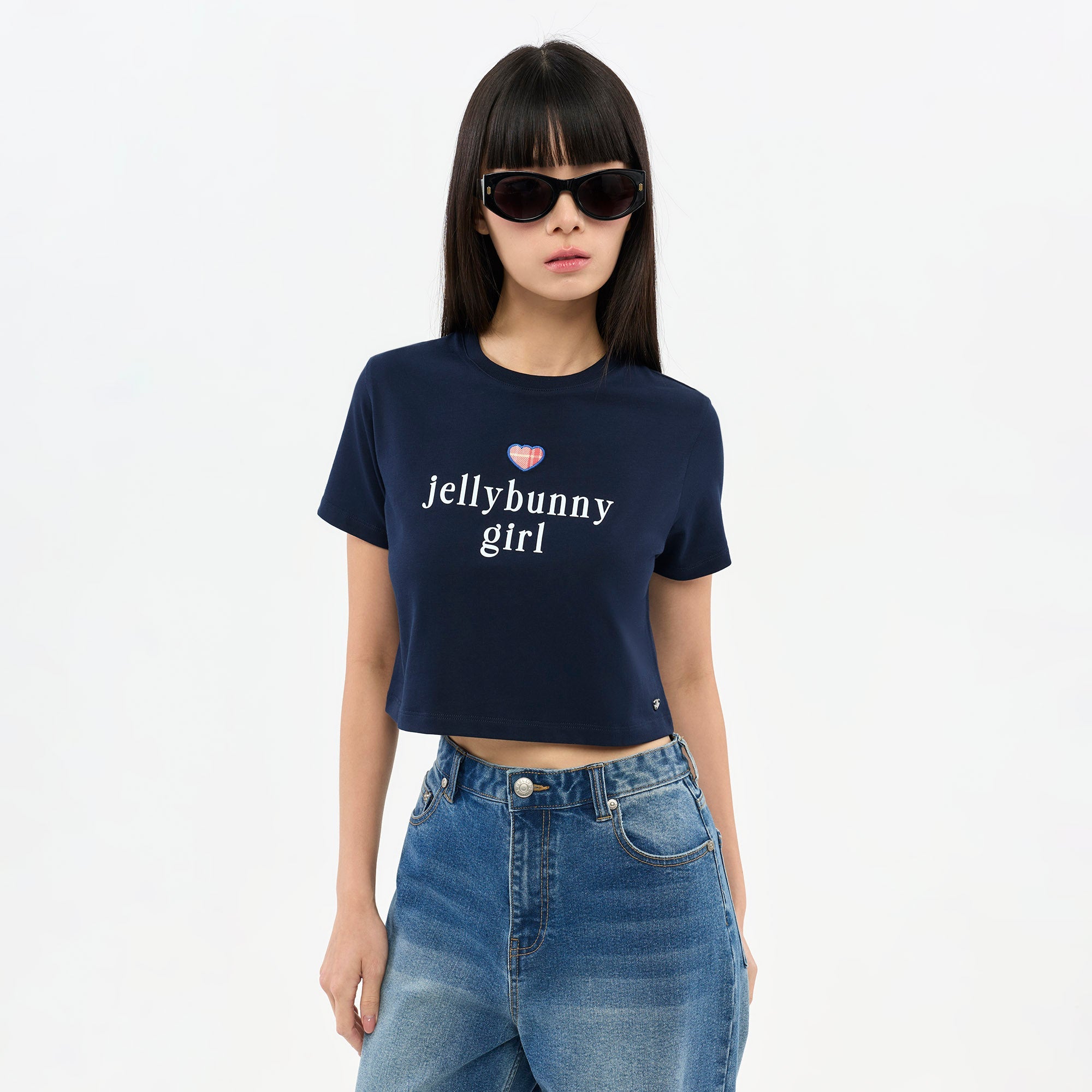 Jelly Bunny Girl Graphic T-Shirt Navy