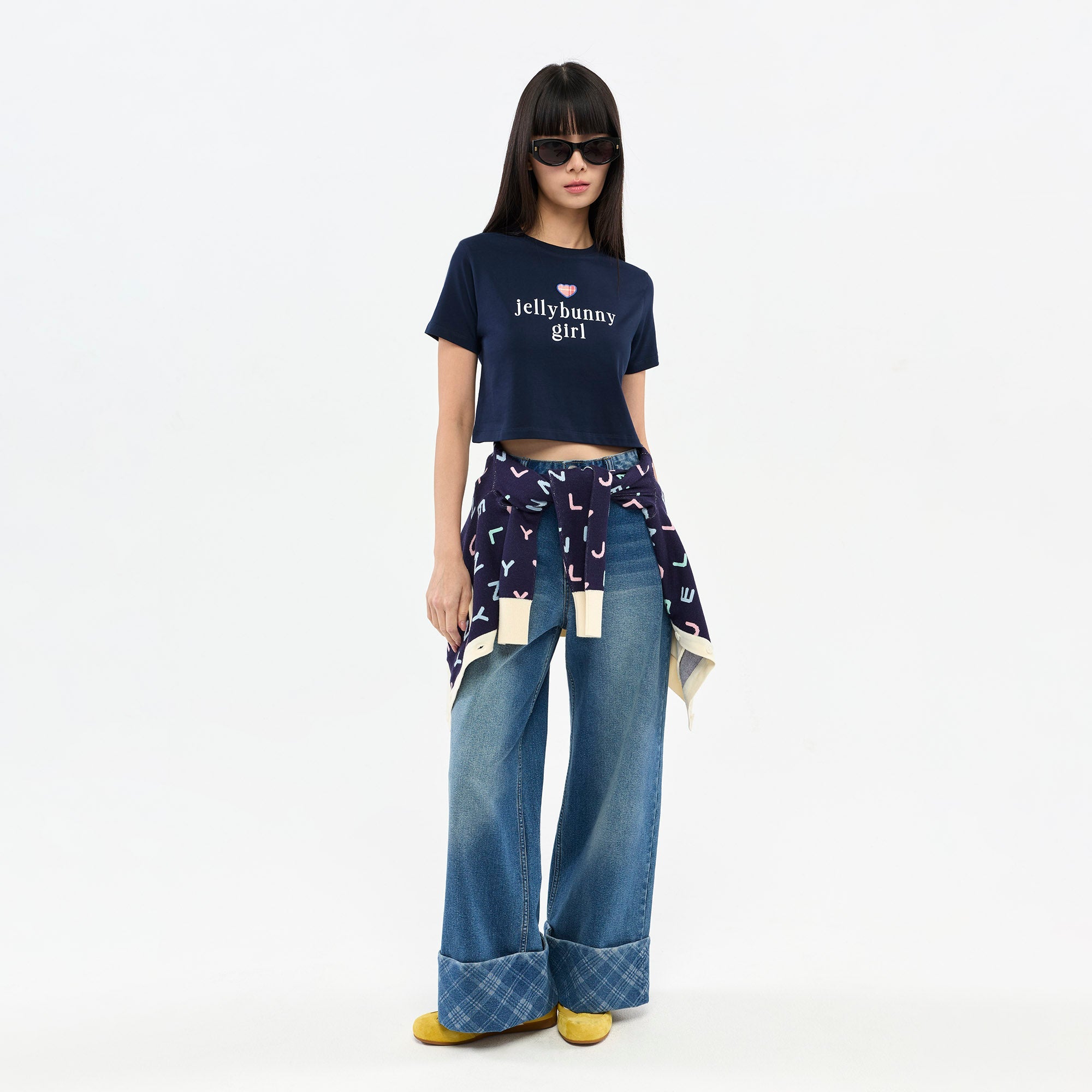 Jelly Bunny Girl Graphic T-Shirt Navy