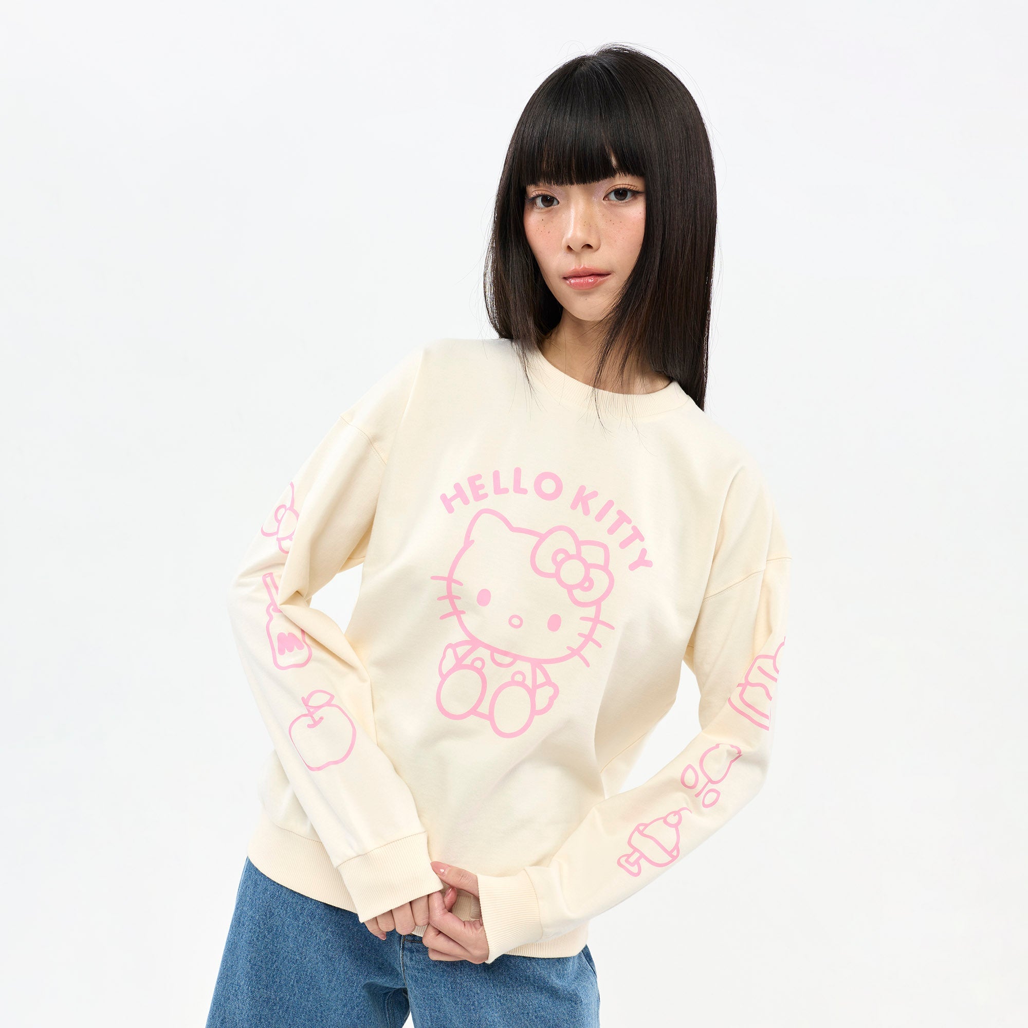 เสื้อพูลโอเวอร์ Hello Kitty Cream