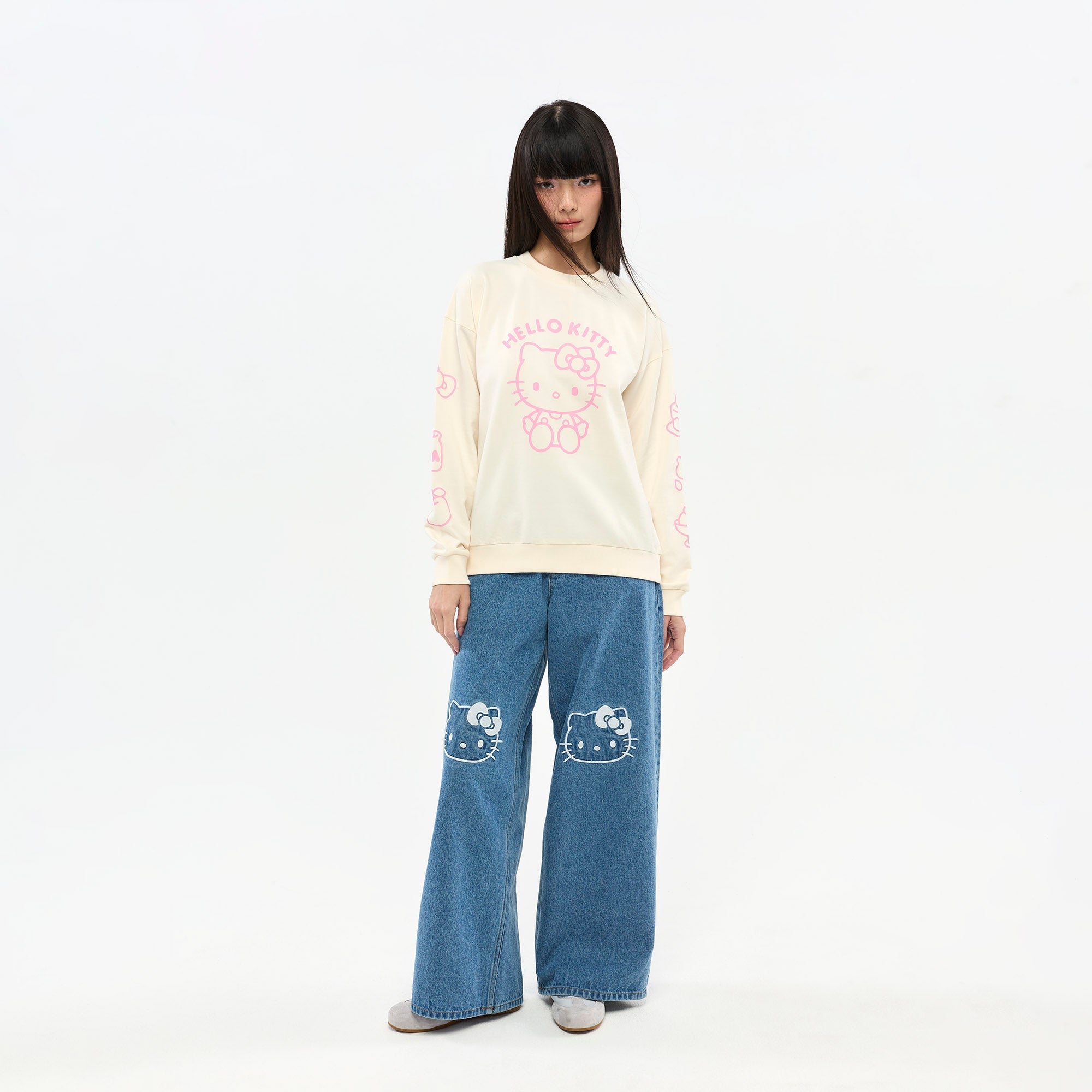 เสื้อพูลโอเวอร์ Hello Kitty Cream