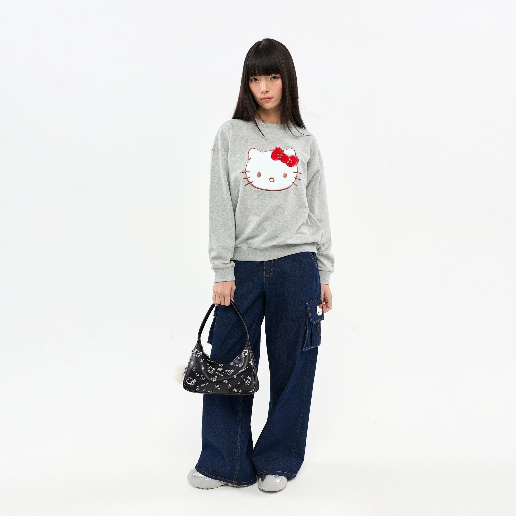 เสื้อพูลโอเวอร์ Hello Kitty Grey