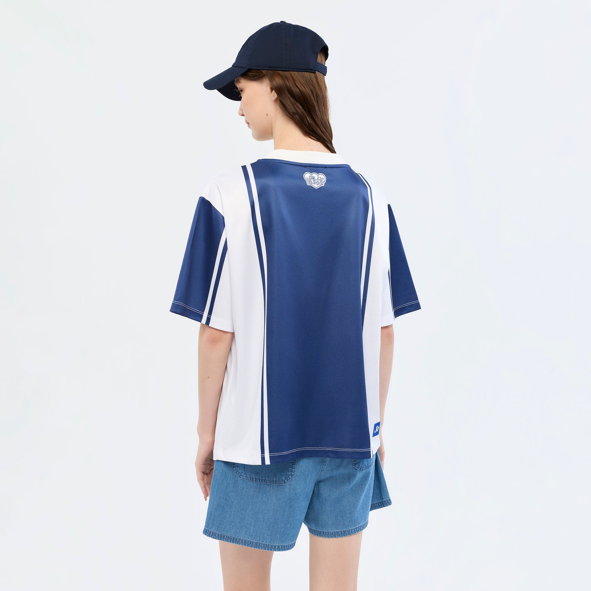 Jeremy Football Graphic T-Shirt Printed Navy