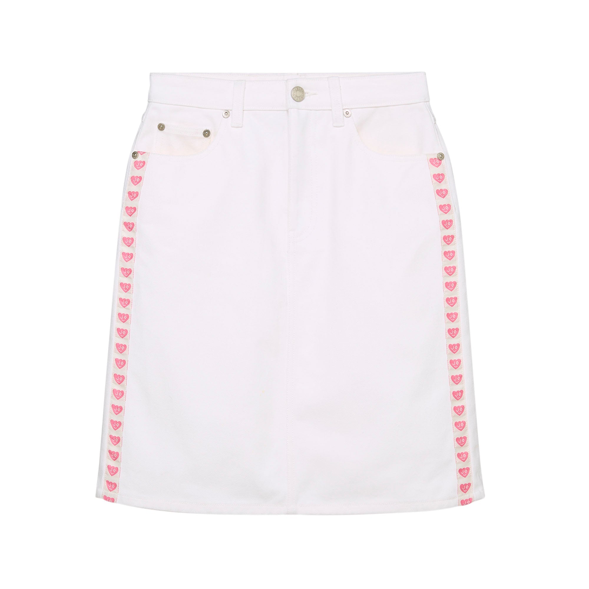 Logo Tape Mini Skirt White