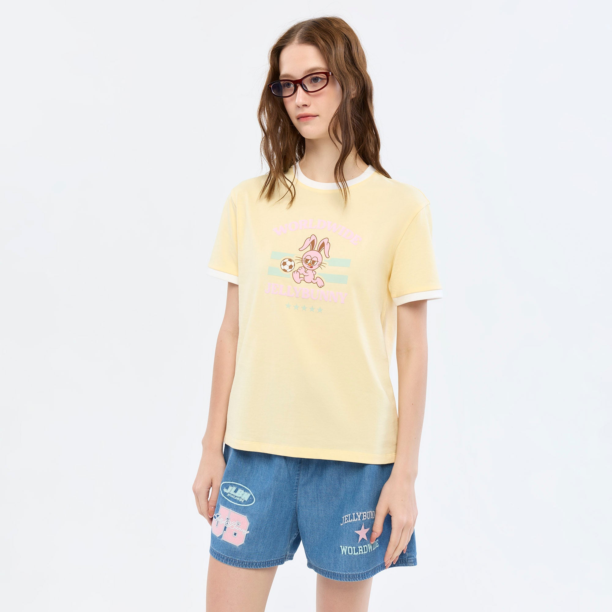 Worldwide Graphic T-Shirt Yellow
