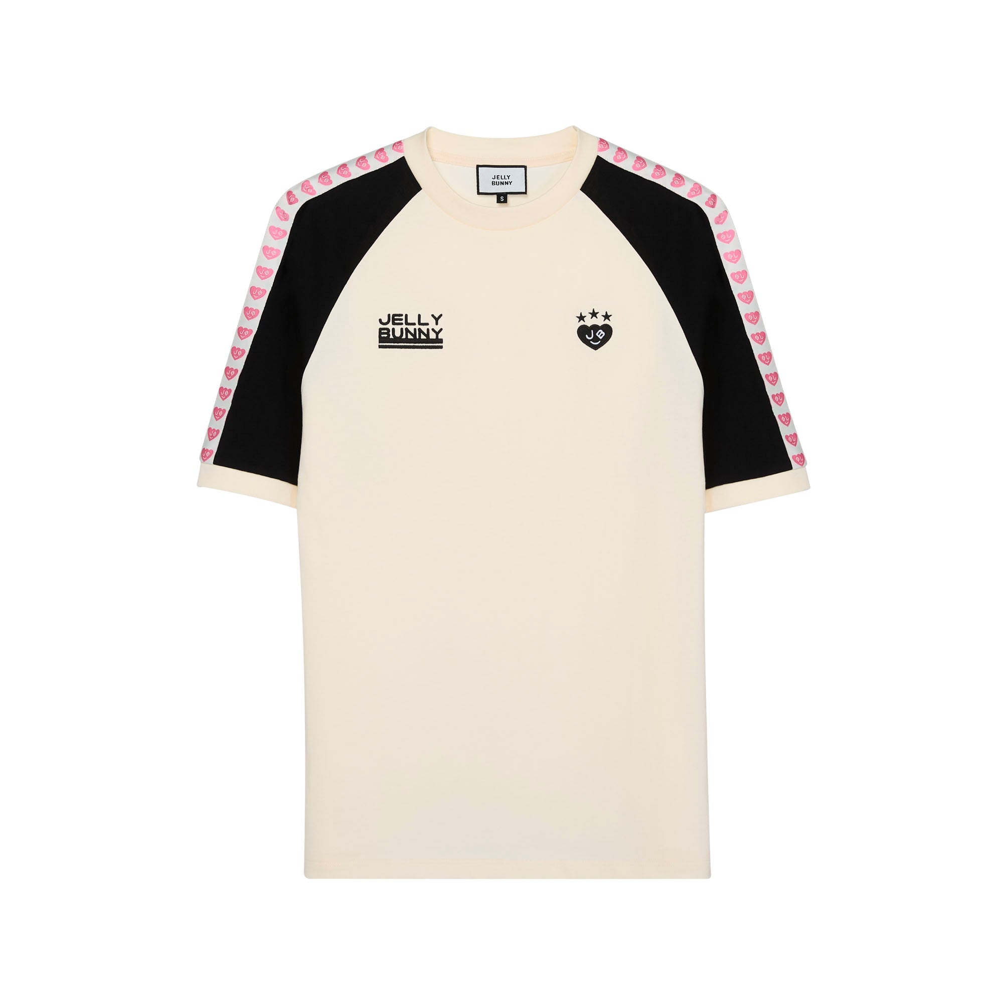 Logo Tape Raglan T-Shirt Cream