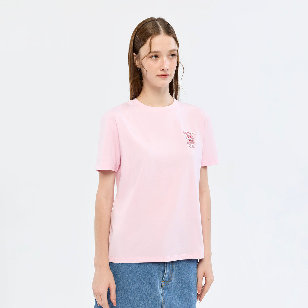 Bunny Sketch Graphic T-Shirt Pink
