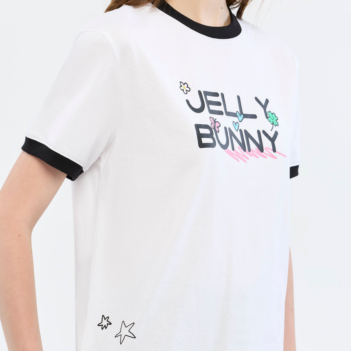 เสื้อยืดแต่งโลโก้ White