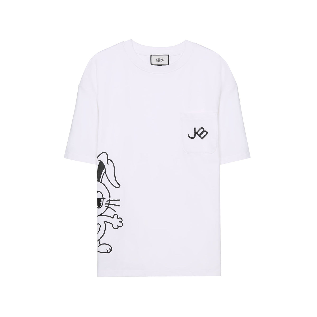 Jeremy Bunny Graphic Pocket T-Shirt White