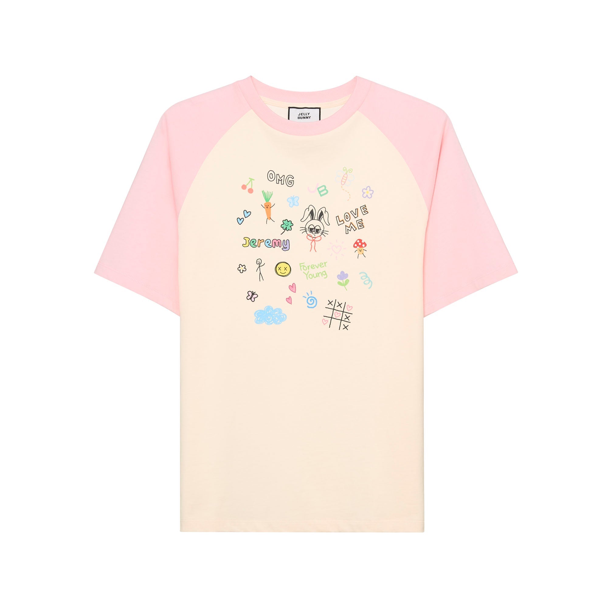 เสื้อยืดแขนแร็กแลน Jeremy Pink