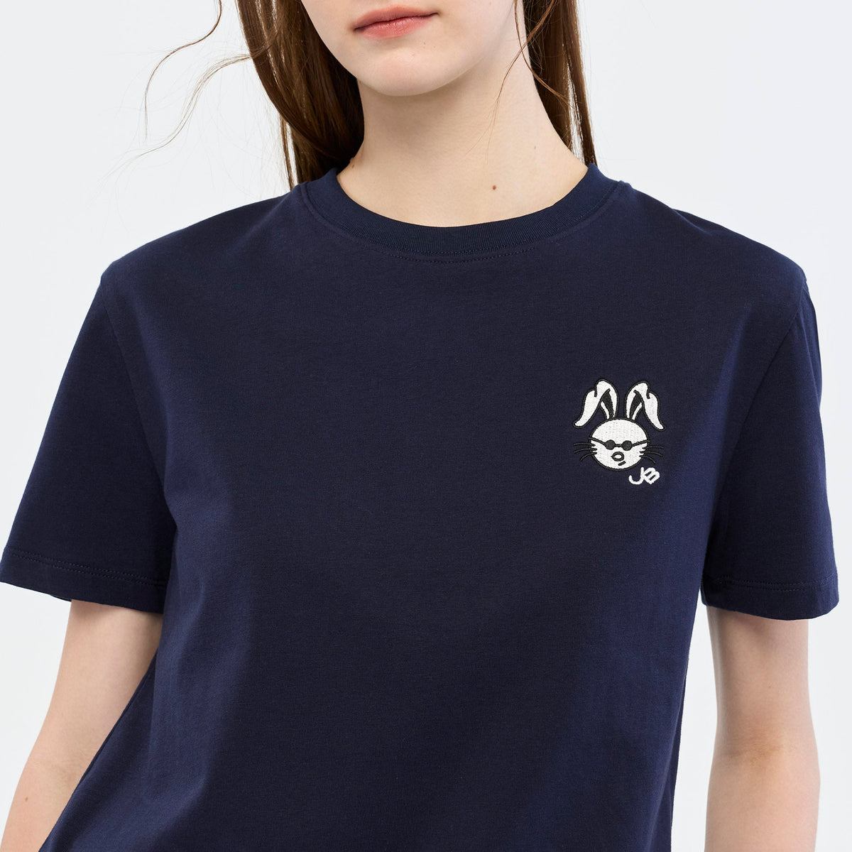 Bunny Face Graphic T-Shirt Navy