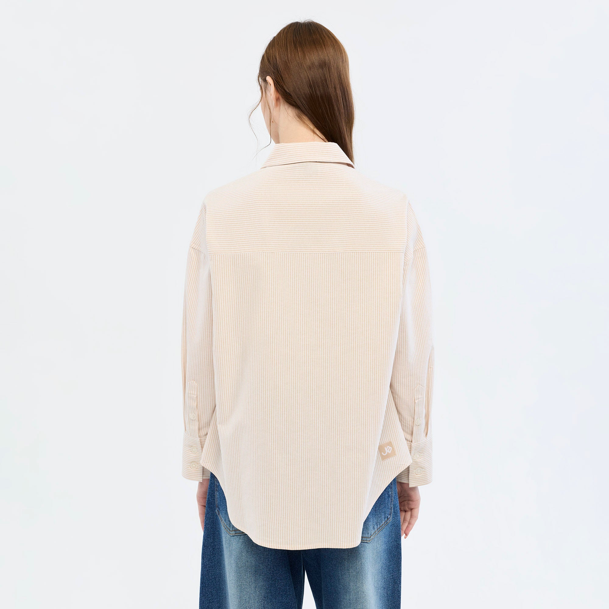 เสื้อเชิ้ตลายทาง Jeremy Beige
