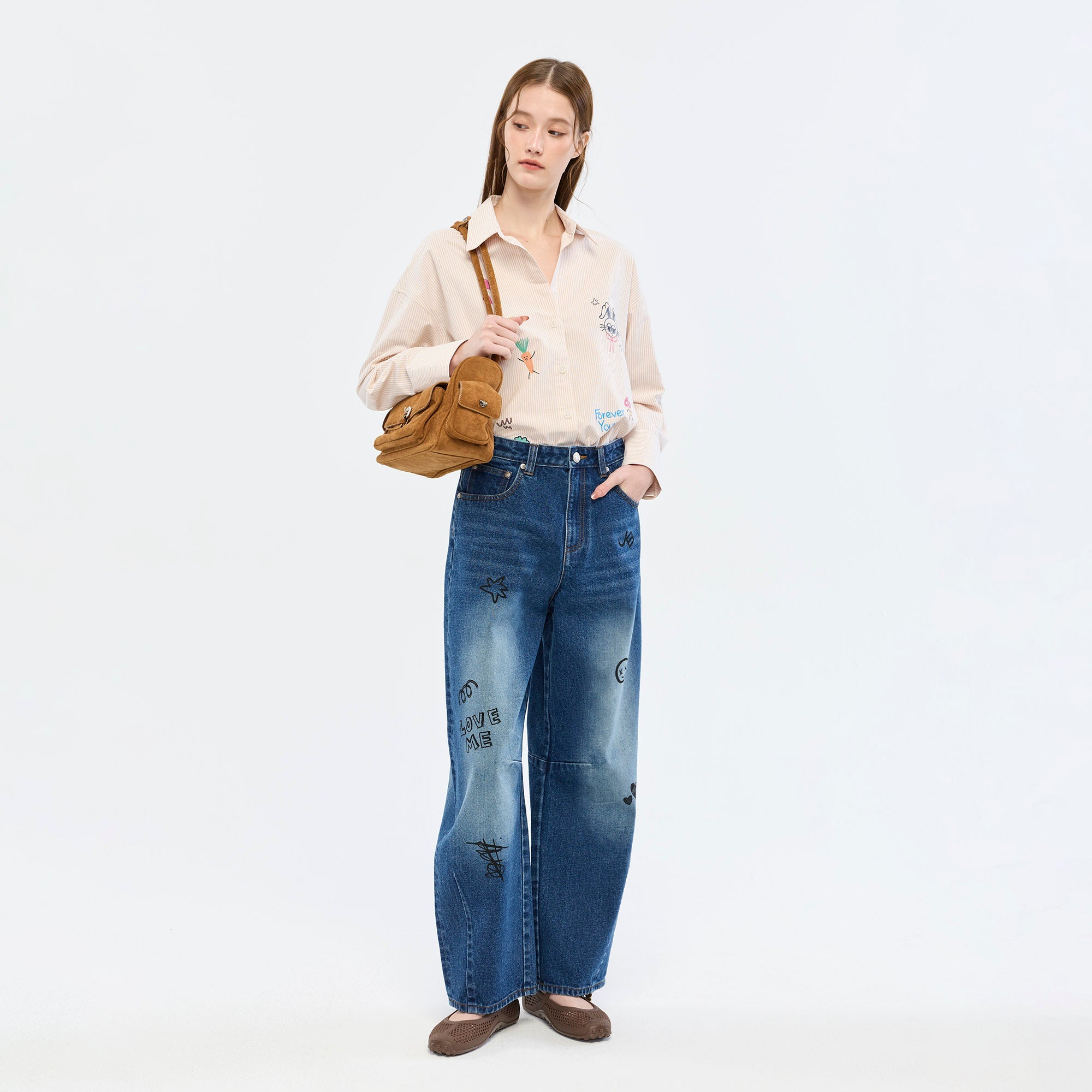 เสื้อเชิ้ตลายทาง Jeremy Beige