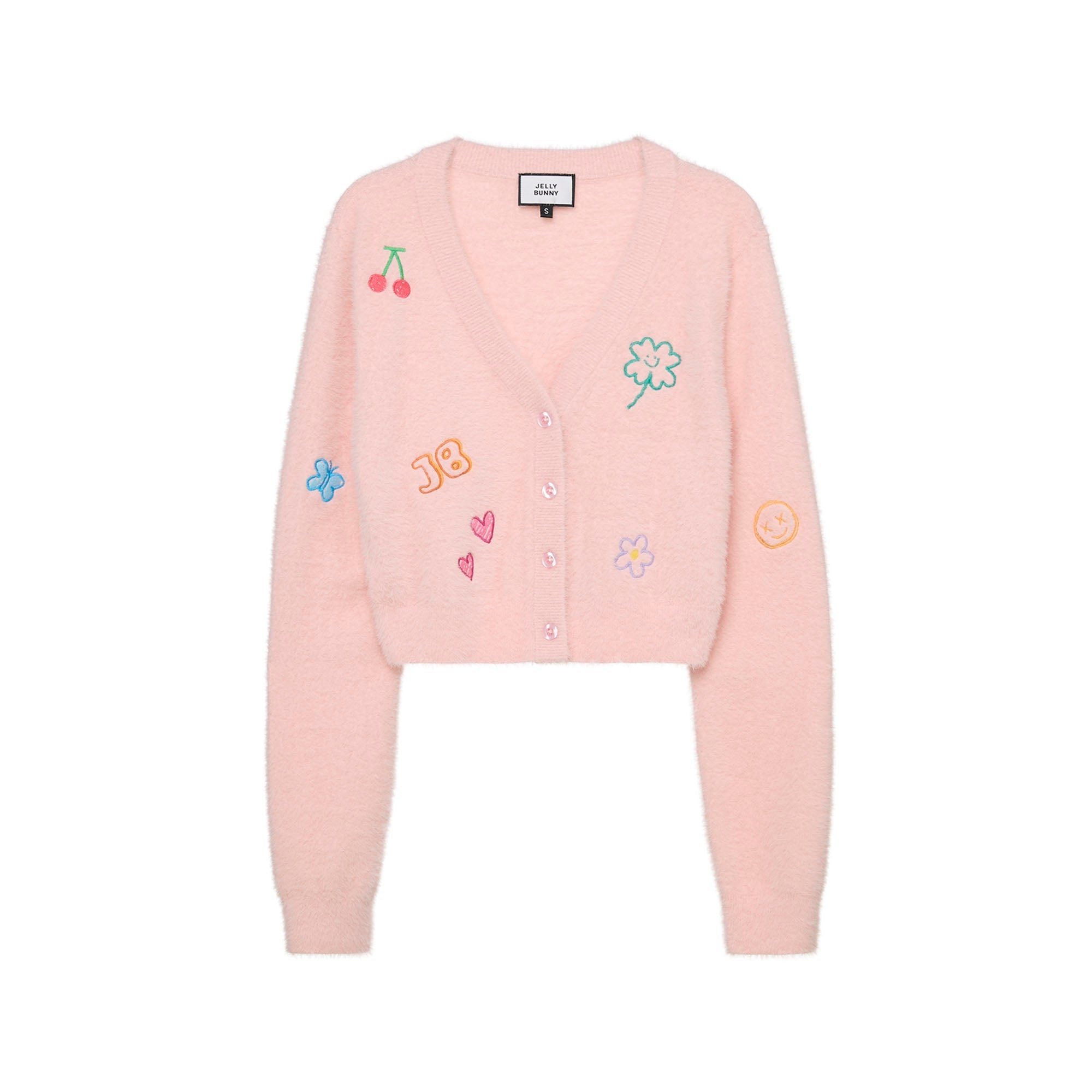 เสื้อคาร์ดิแกนลายกราฟิก Pink