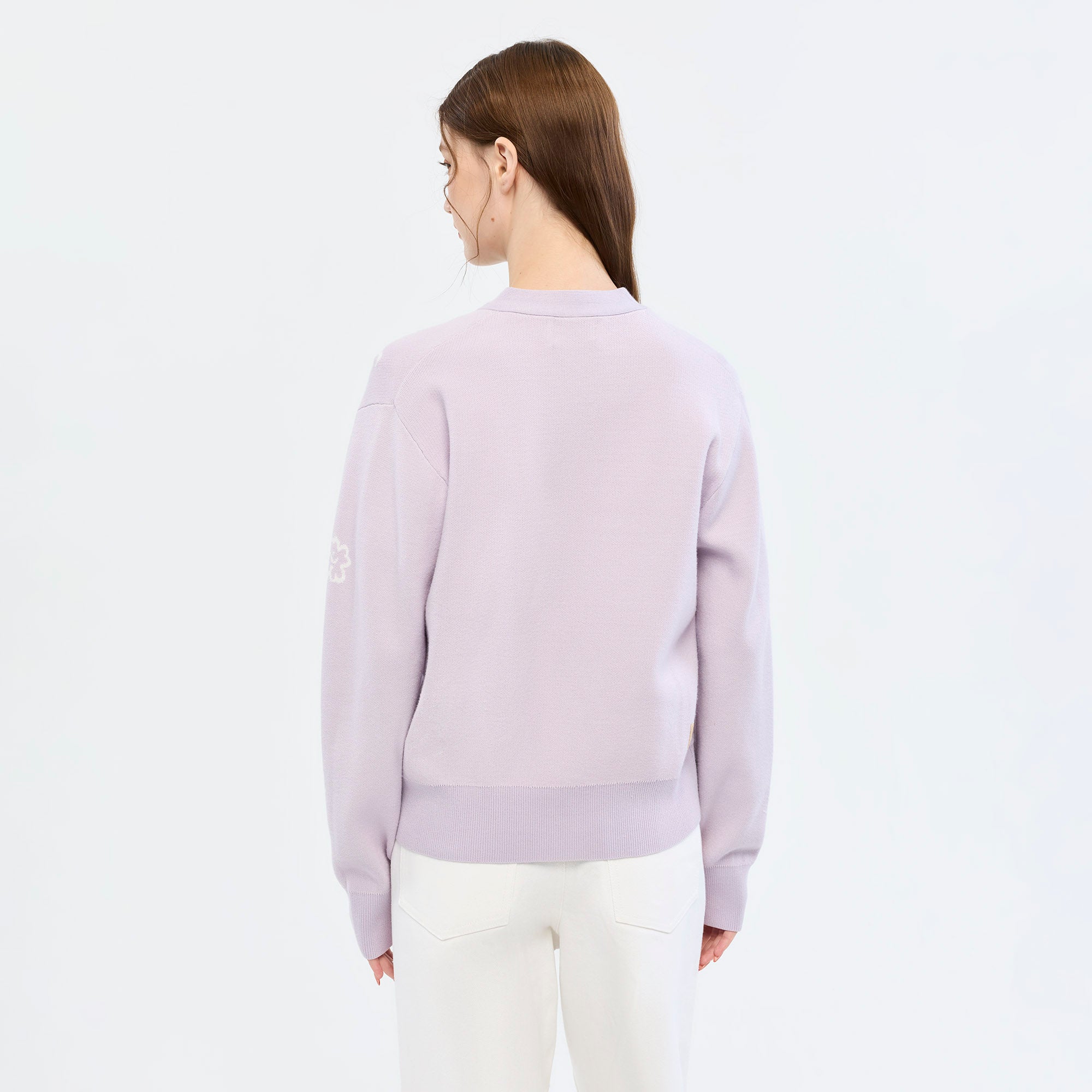 เสื้อคาร์ดิแกนลายกราฟิก Jeremy Purple