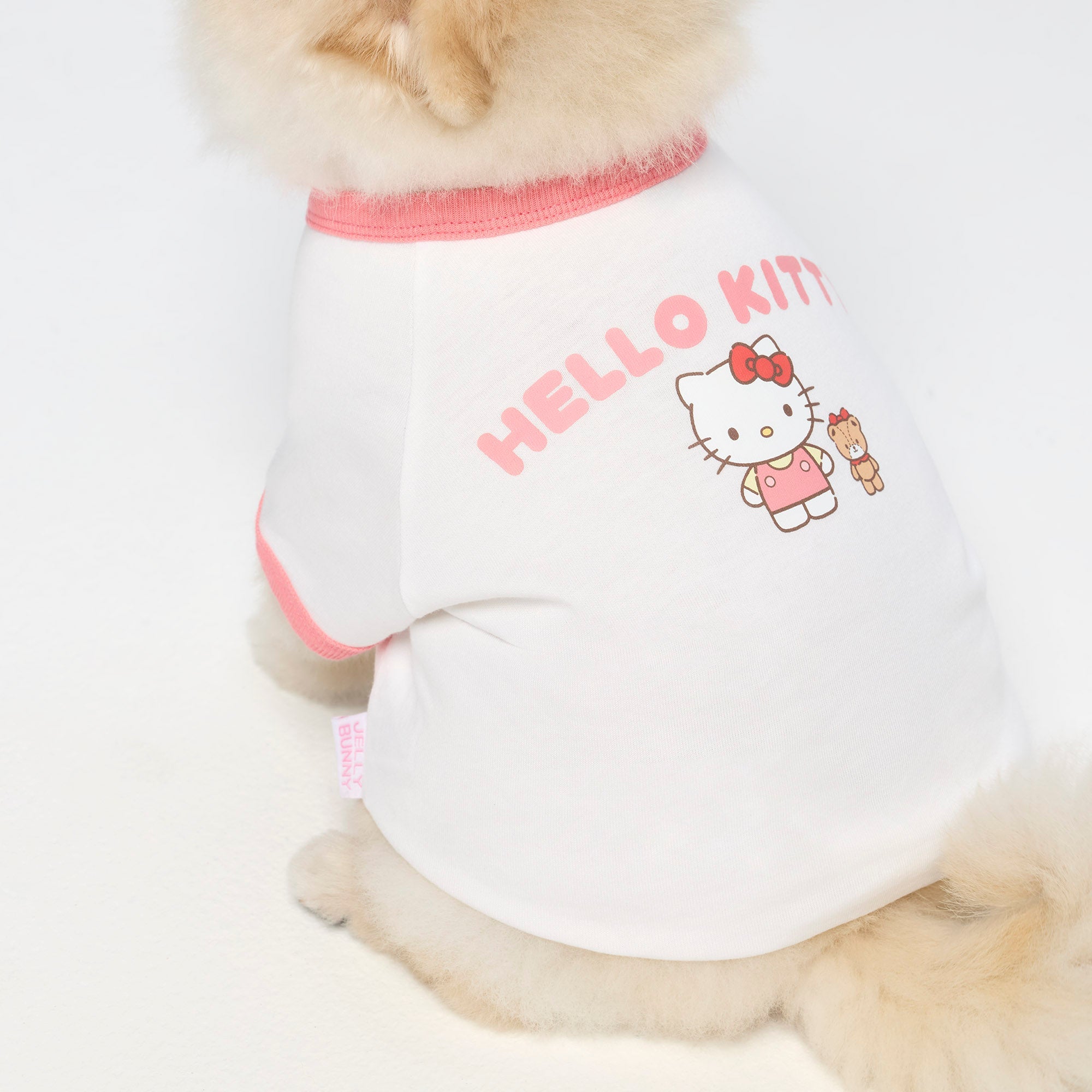 เสื้อยืดลาย Hello Kitty สำหรับสัตว์เลี้ยง White