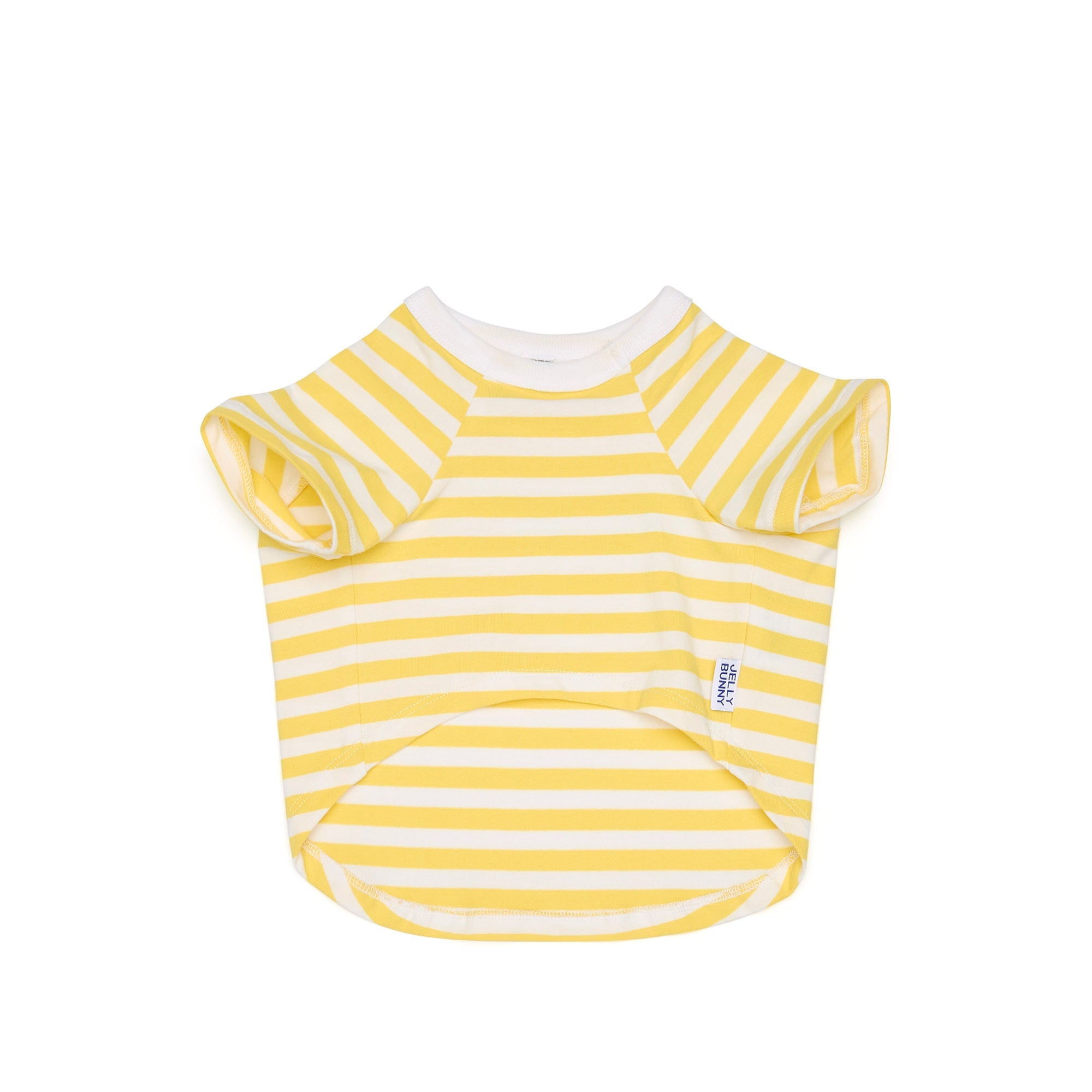 เสื้อยืดลายทาง Jeremy สำหรับสัตว์เลี้ยง Yellow