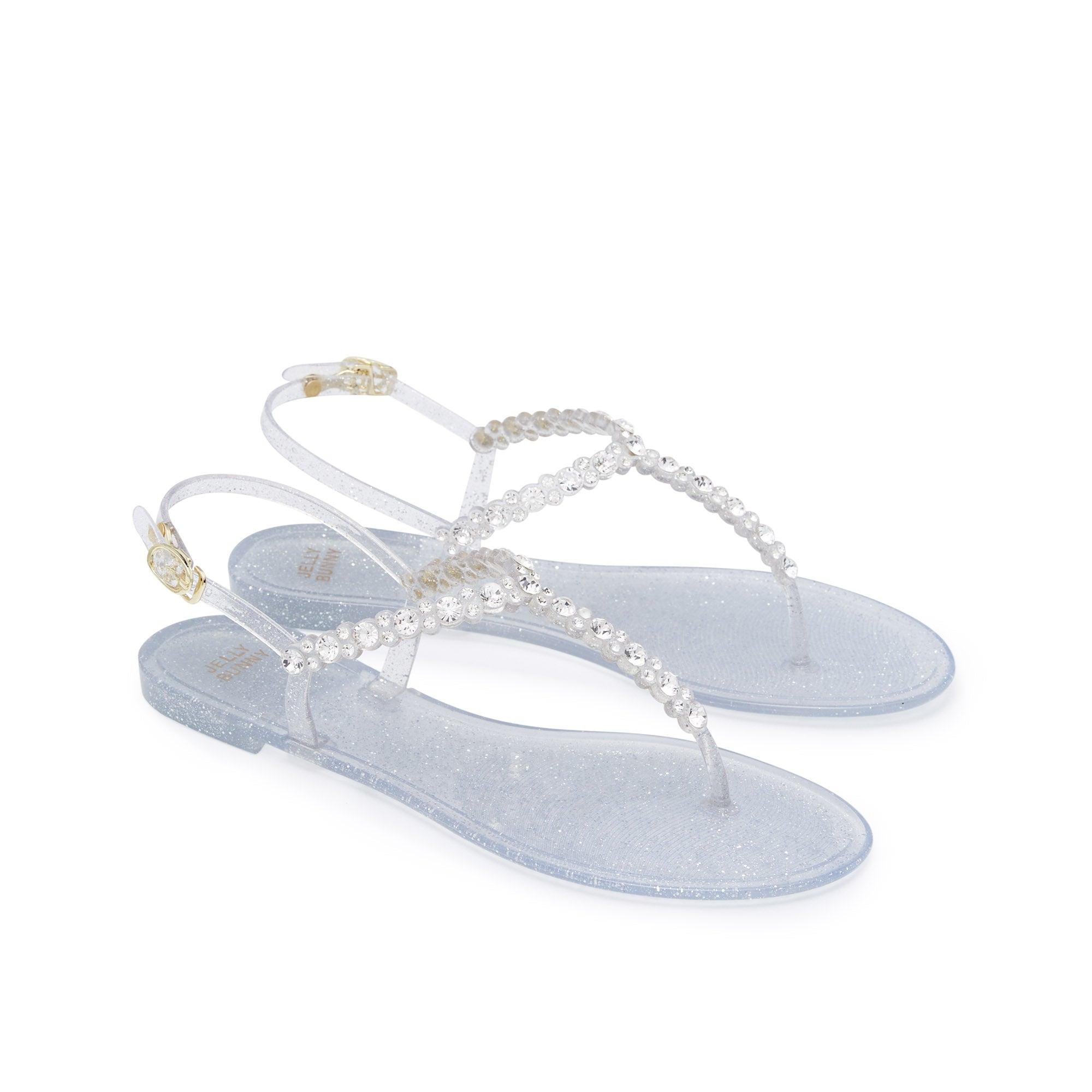 Amil Flats Sandals Silver - Jelly Bunny TH