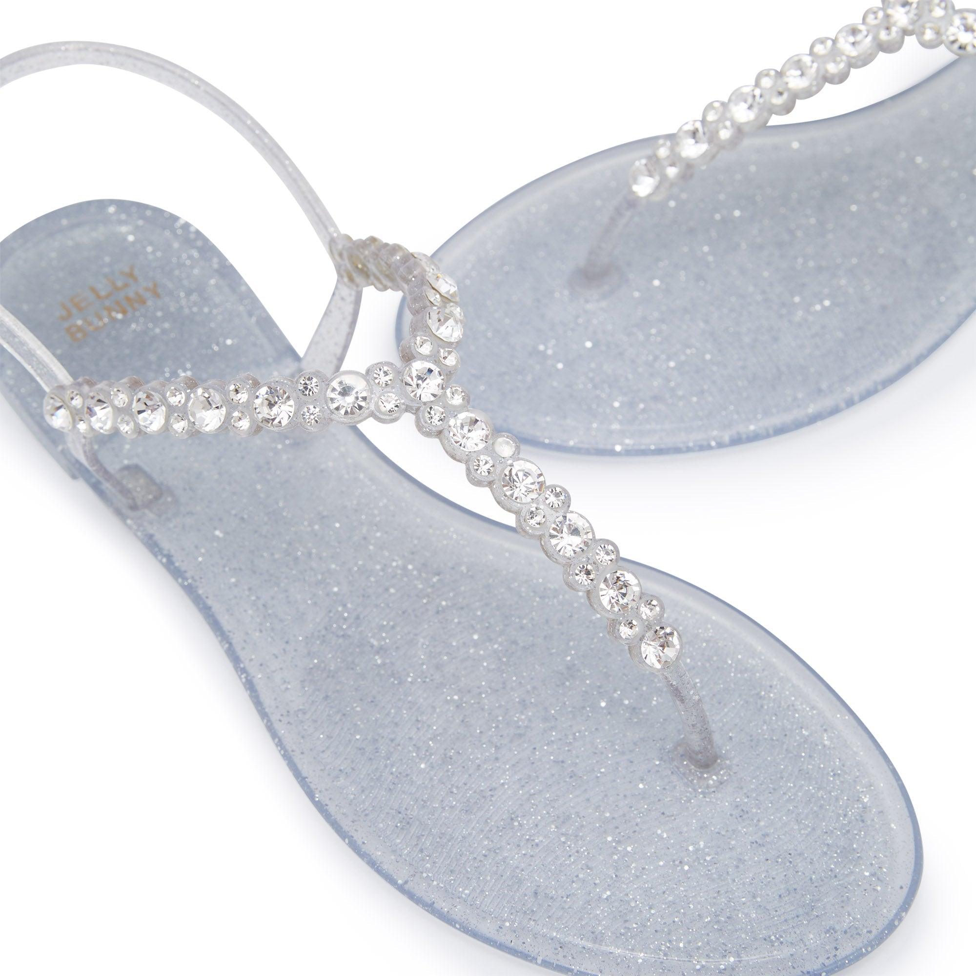 Amil Flats Sandals Silver - Jelly Bunny TH