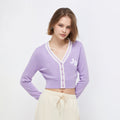 Lunchtime Dessert Crop Long Sleeve Cardigan - Jelly Bunny TH