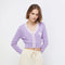 Lunchtime Dessert Crop Long Sleeve Cardigan - Jelly Bunny TH