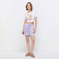 Afternoon Snooze Crop Short Sleeve T-Shirt - Jelly Bunny TH