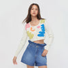 Morning Rush Candy Crop Long Sleeve Cardigan - Jelly Bunny TH