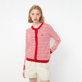Lonely Afternoon Stripe Long Sleeve Cardigan - Jelly Bunny TH