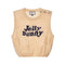 Lazy Morning Effect Knitted Sleeveless Vest - Jelly Bunny TH