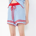Lazy Morning Effect Knitted Shorts - Jelly Bunny TH