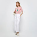 Lively Adventure Floral Embroideries Pants - Jelly Bunny TH