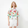Lazy Afternoon Print Short Sleeve Shirt - Jelly Bunny TH