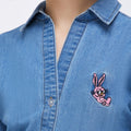 Afternoon Snack Club Denim Long Sleeve Shirt - Jelly Bunny TH