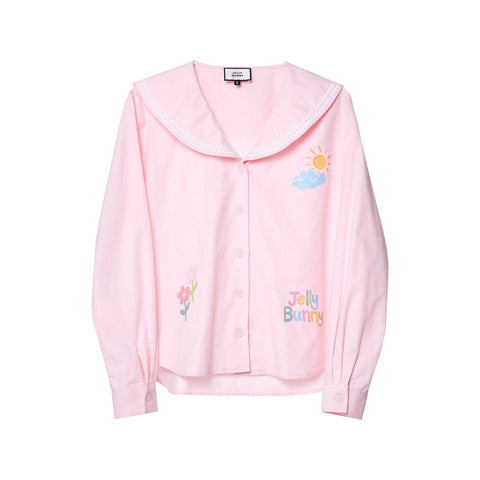 Daydream Delight Long Sleeve Blouse - Jelly Bunny TH