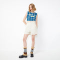 Delightful Morning Class Knitted Sleeveless Vest - Jelly Bunny TH
