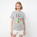 Veggie Class Print Short Sleeve T-Shirt - Jelly Bunny TH
