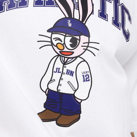 เสื้อยืดพิมพ์ลายแขนเสื้อสั้น Kissing Cyber - Jelly Bunny TH