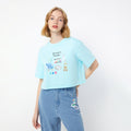 Afternoon Class Crop Short Sleeve T-Shirt - Jelly Bunny TH