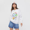 Lazy Afternoon Print Long Sleeve Pullover - Jelly Bunny TH