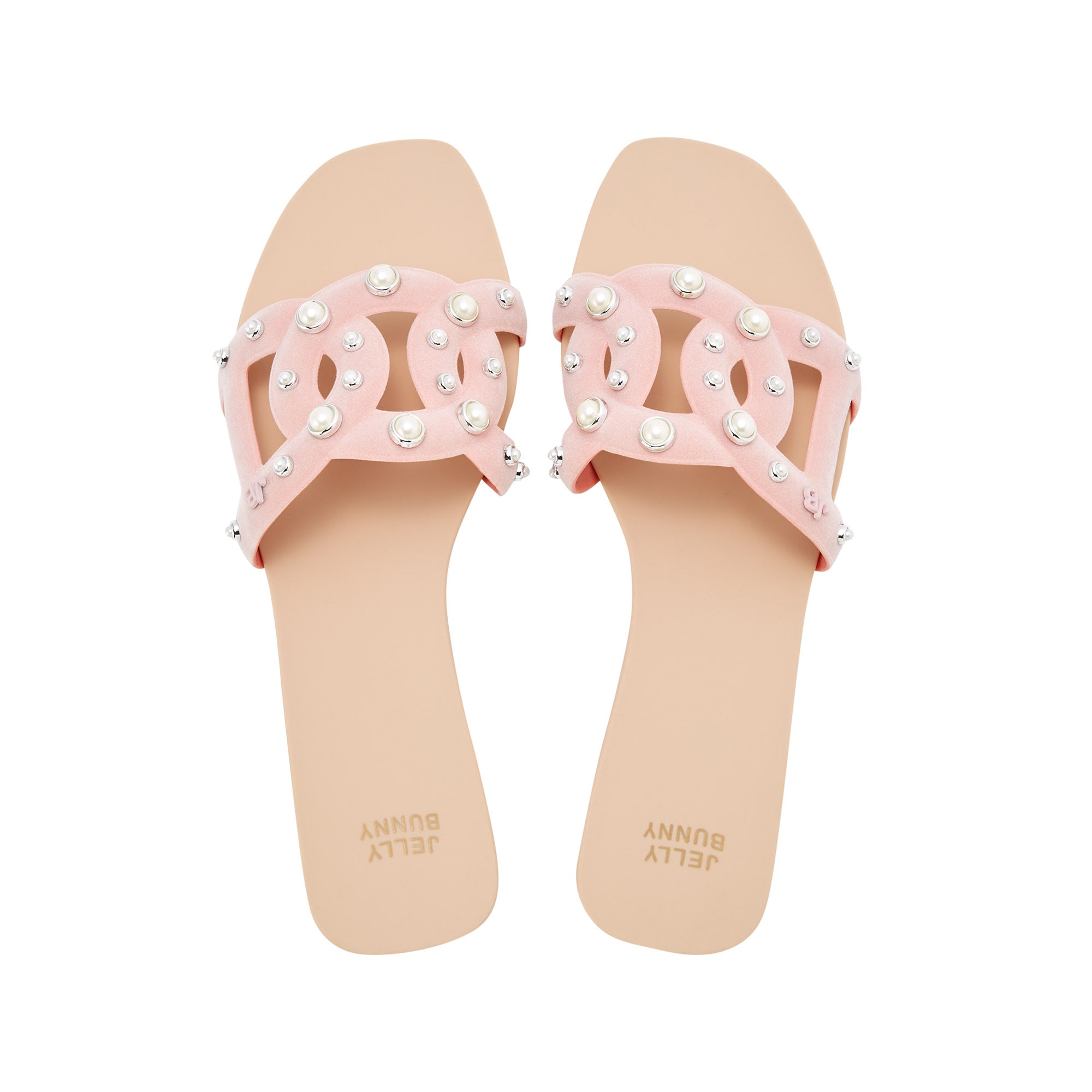 Grase Velour Flats Sandals - Jelly Bunny TH