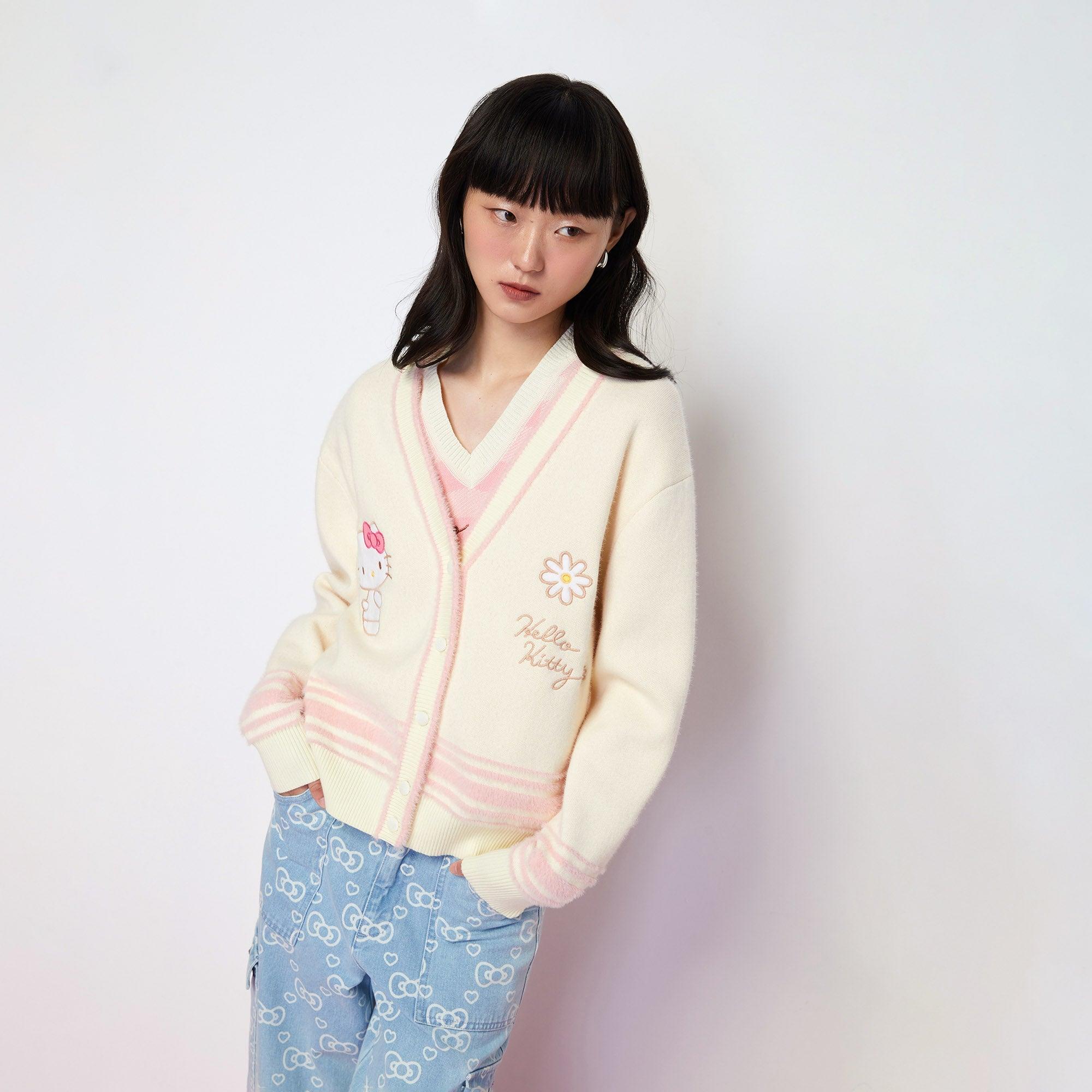 Whimsy Kitty Cardigan Cream - Jelly Bunny Thailand Official Online Store